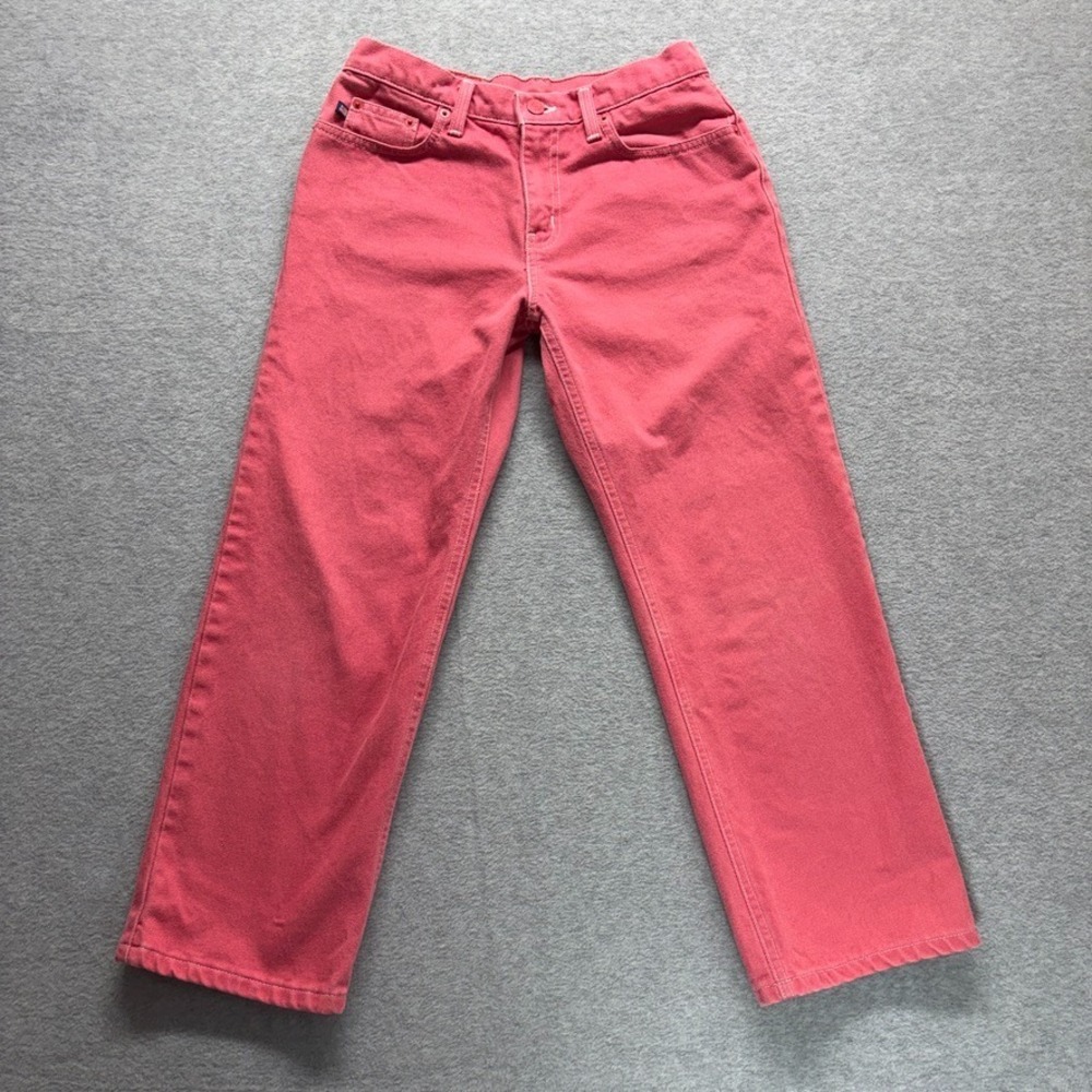 Polo Ralph Lauren Jeans Womens 4 Pink Cropped Saturday Jean Mid Rise Denim
